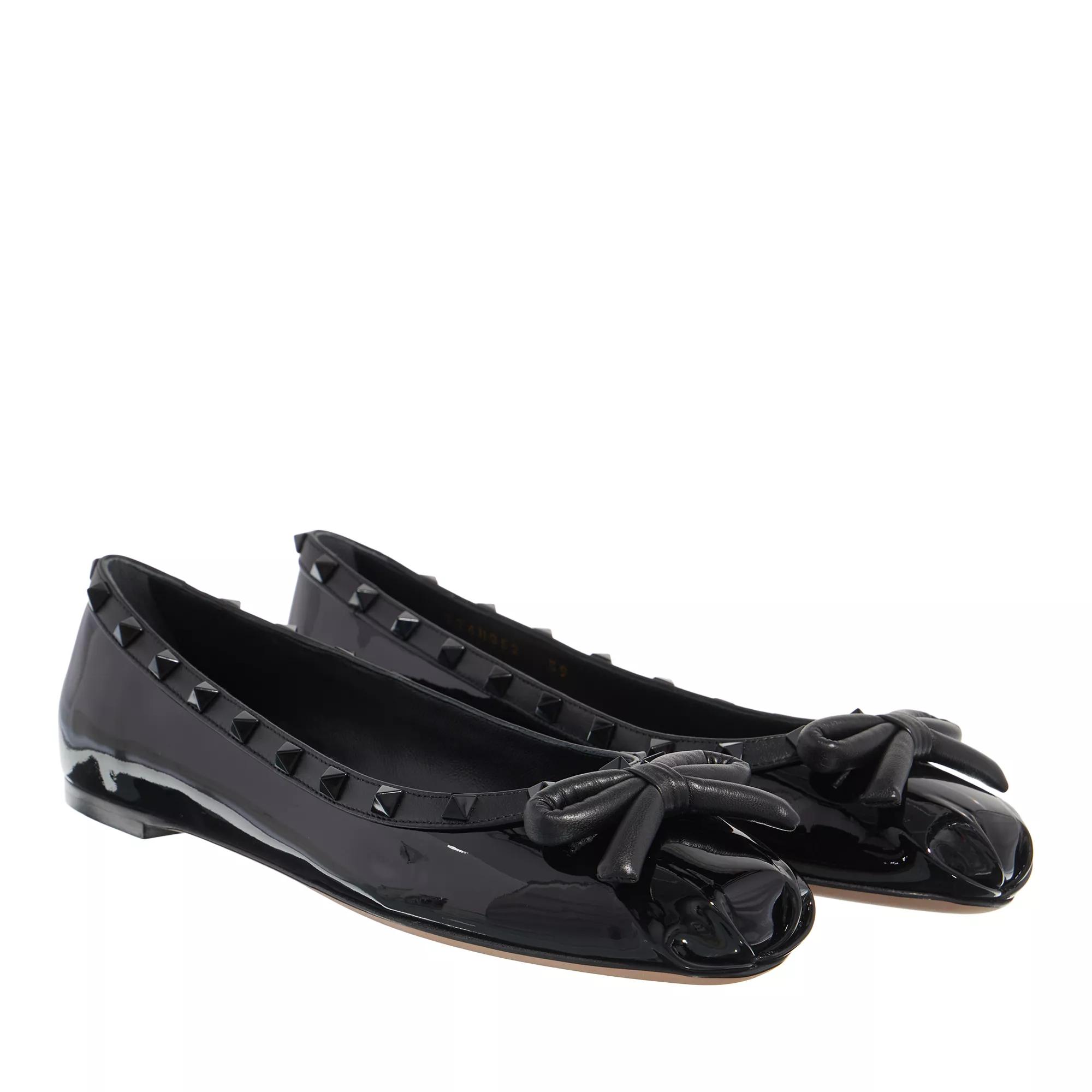 Valentino Garavani black love offers latch ballerina flats 39 1/2 Valentino Garavani