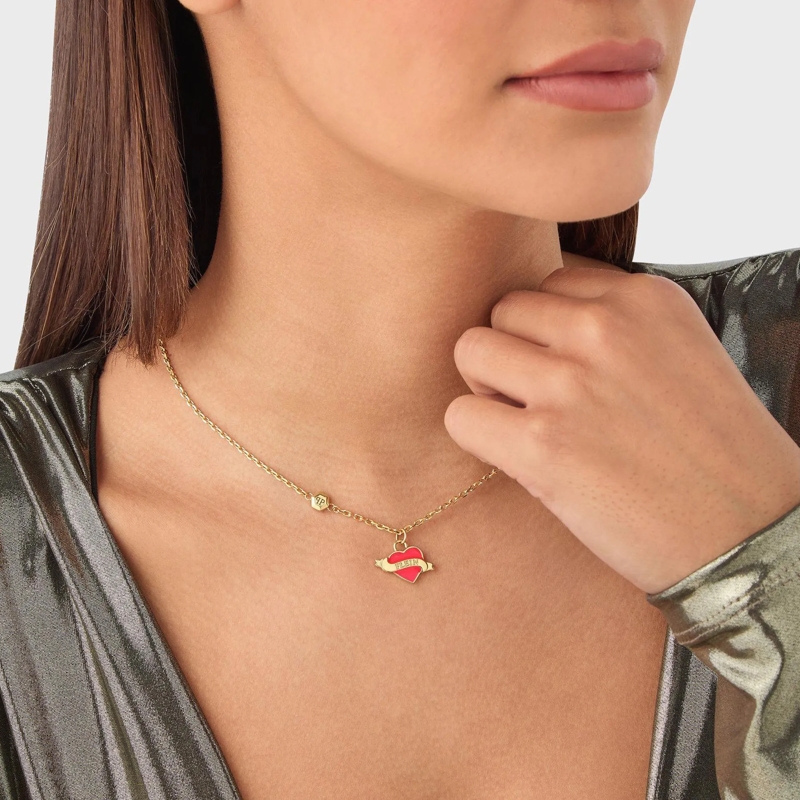 Philipp Plein Mittellange Halskette Necklace Plein Valentine gold(Image 2)