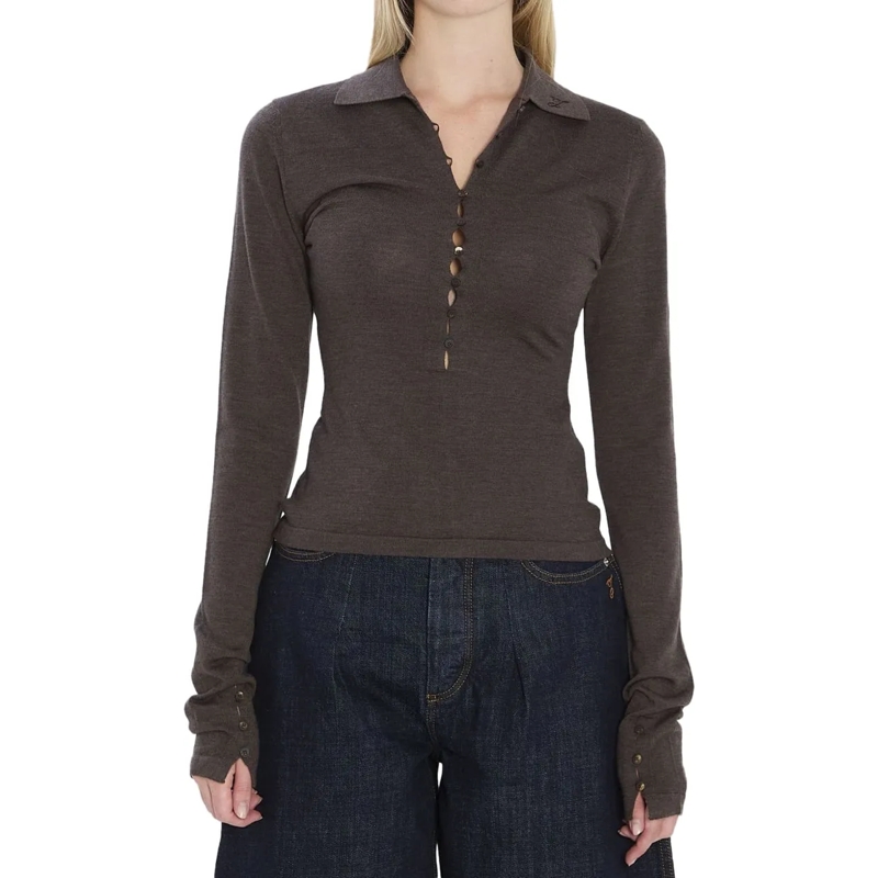 Jacquemus Polo T-Shirts And Polos Brown braun