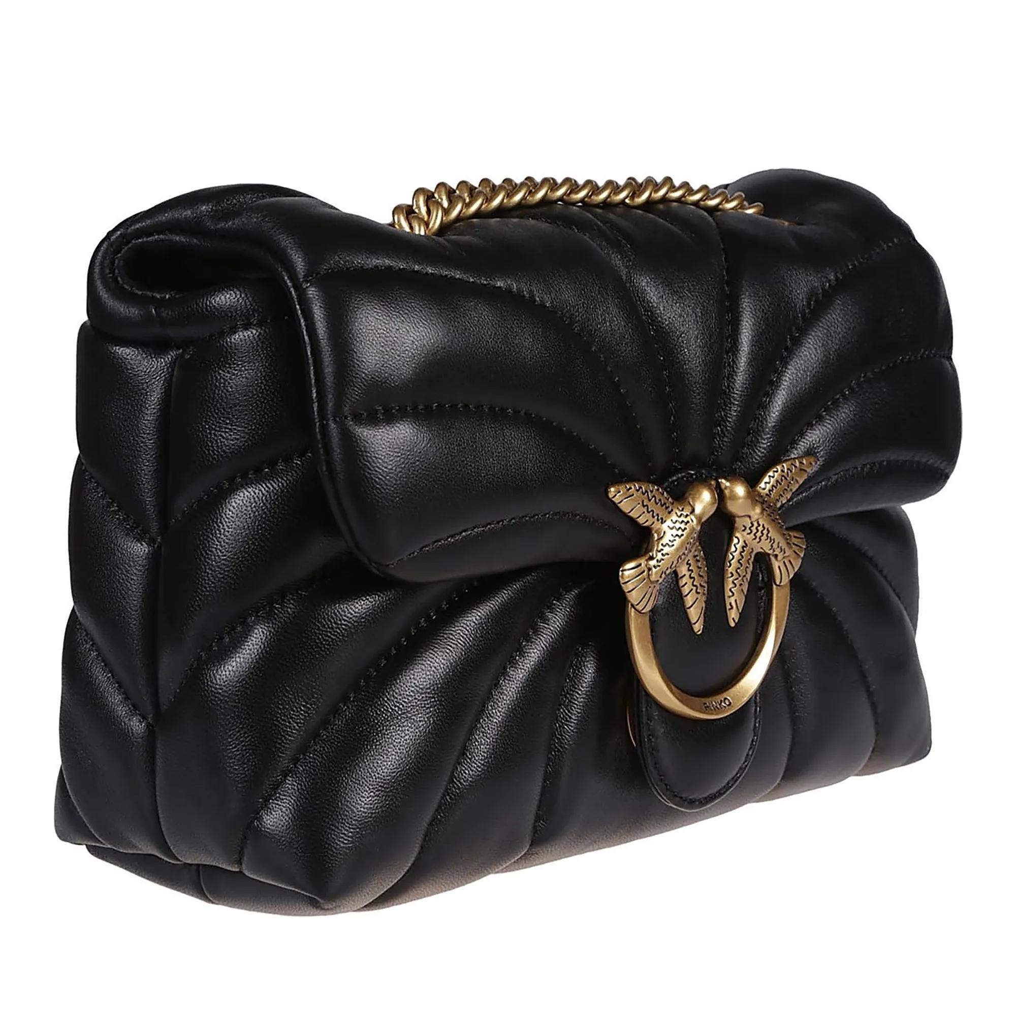 Pinko Crossbody bags Love Mini Puff Maxi Quilt Bag Black in zwart