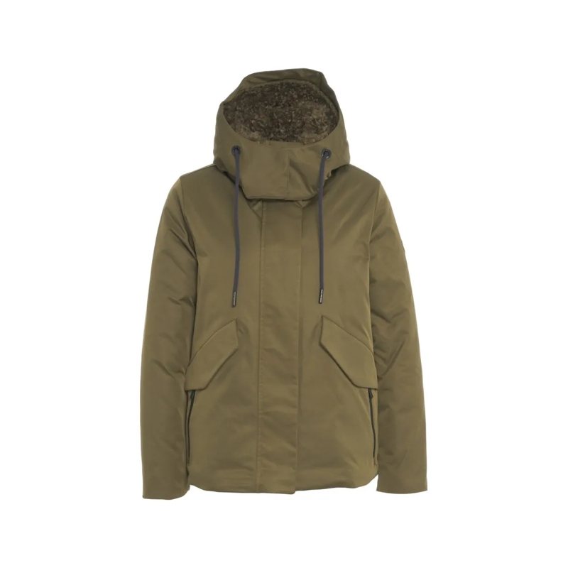 Save the Duck Parka Eco-Friendly Parka With Adjustable Hood And Flap P Green