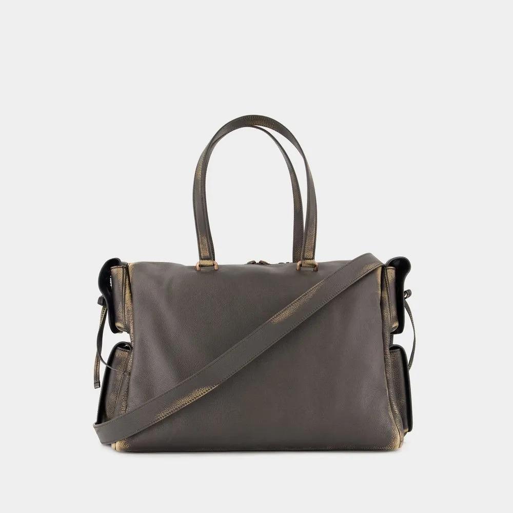 Acne Studios Hobo bags Multipocket Shoulder Bag Leather Brown in bruin