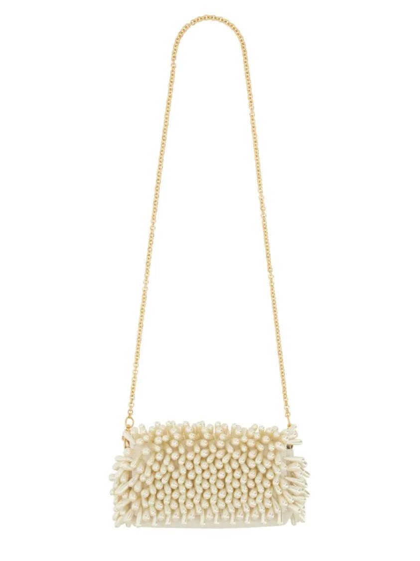 Cult Gaia Clutches "Pearl" Bag in beige