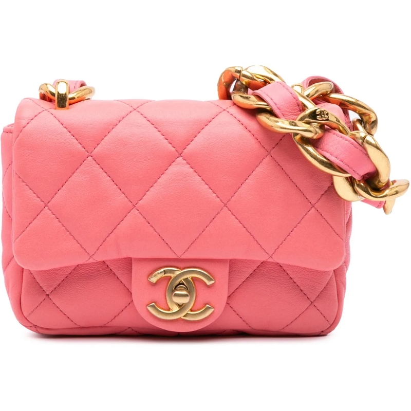 Chanel Sac à bandoulière Mini Quilted Lambskin Funky Town Flap rose