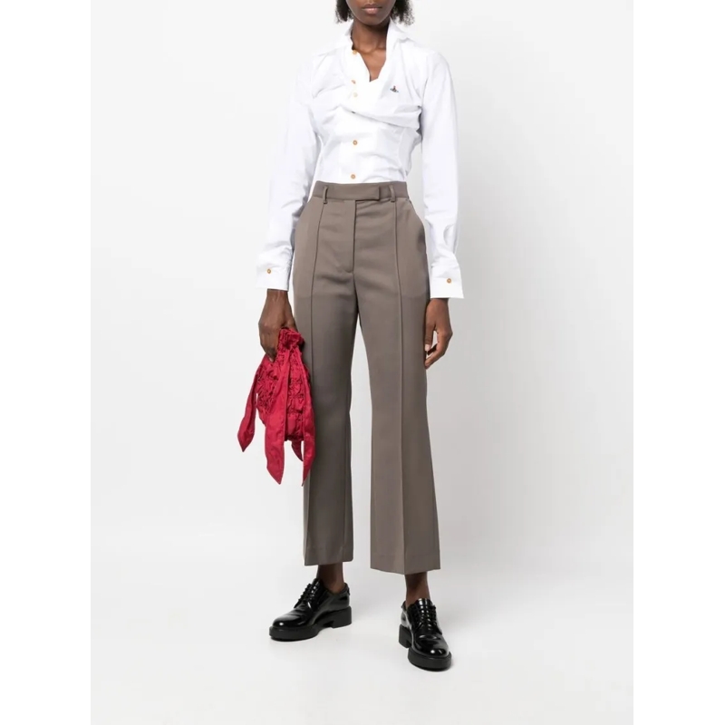 Vivienne Westwood Blouse Draped White Cotton Top White