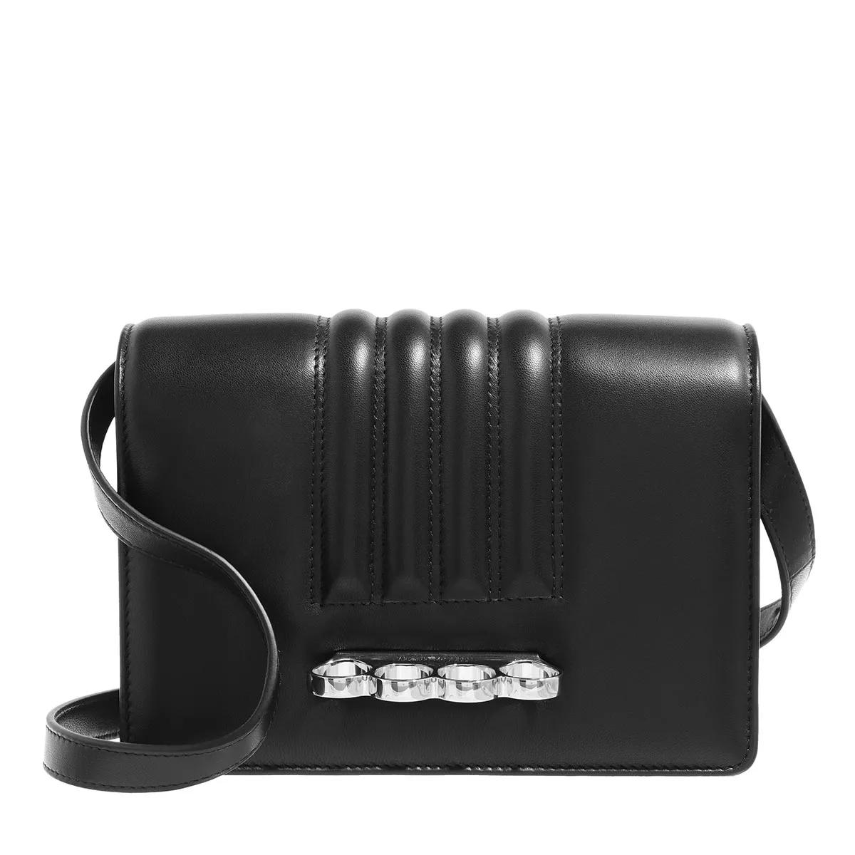 Alexander McQueen Crossbody Bags - The Four Ring Crossbody Leather - Gr. unisize - in Schwarz - für Damen