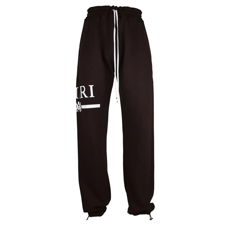 Amiri Jogginghose Brown Cotton Jogging Pants With Logo Black