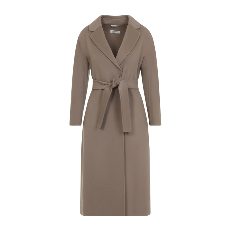 Max Mara Manteau de transition Roc Camel Brown Virgin Wool Esturia Coat Brown
