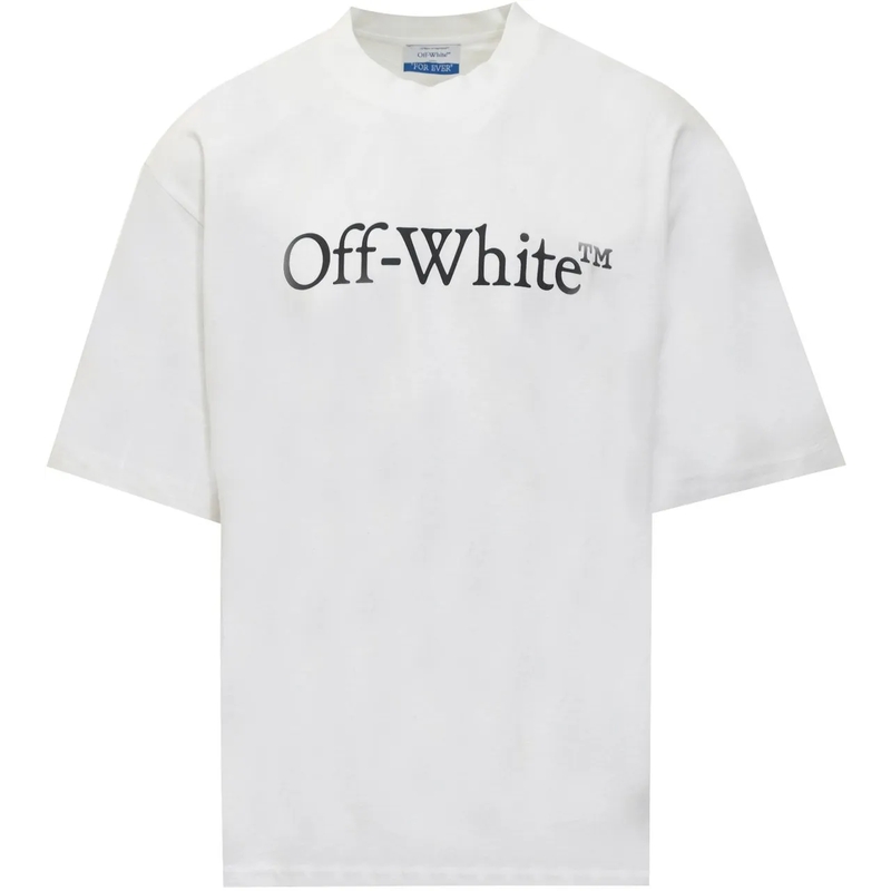 Off-White T-shirt Oversized T-Shirt With Contrasting Logo Print White