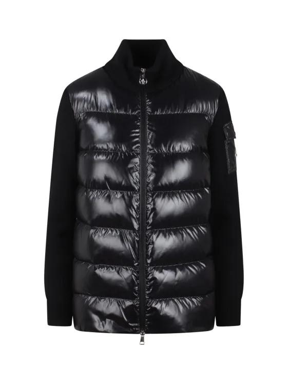 Moncler - Padded Wool Cardigan - Größe XS - schwarz