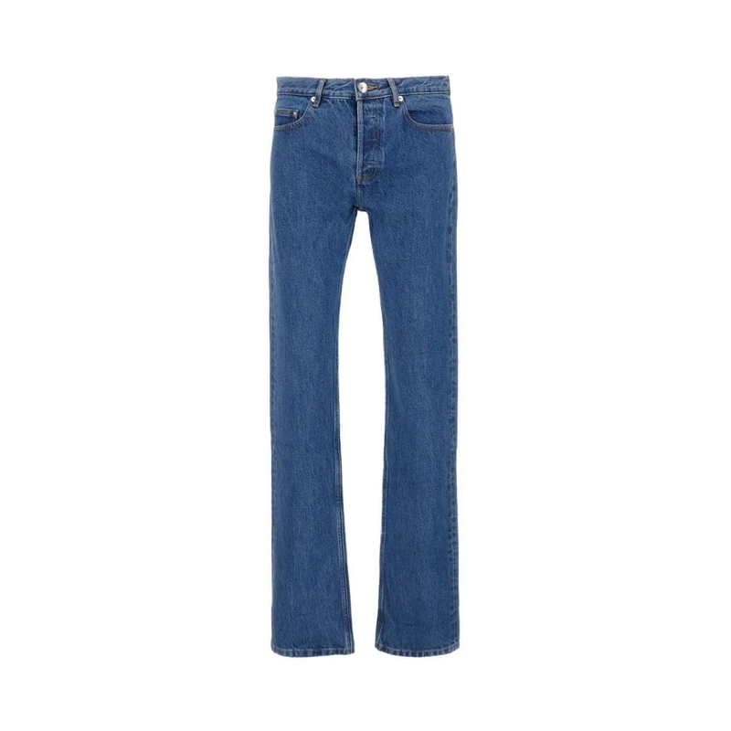 A.P.C. Jeans Classic Straight-Leg 5-Pocket Jeans With Zip Closu Blue