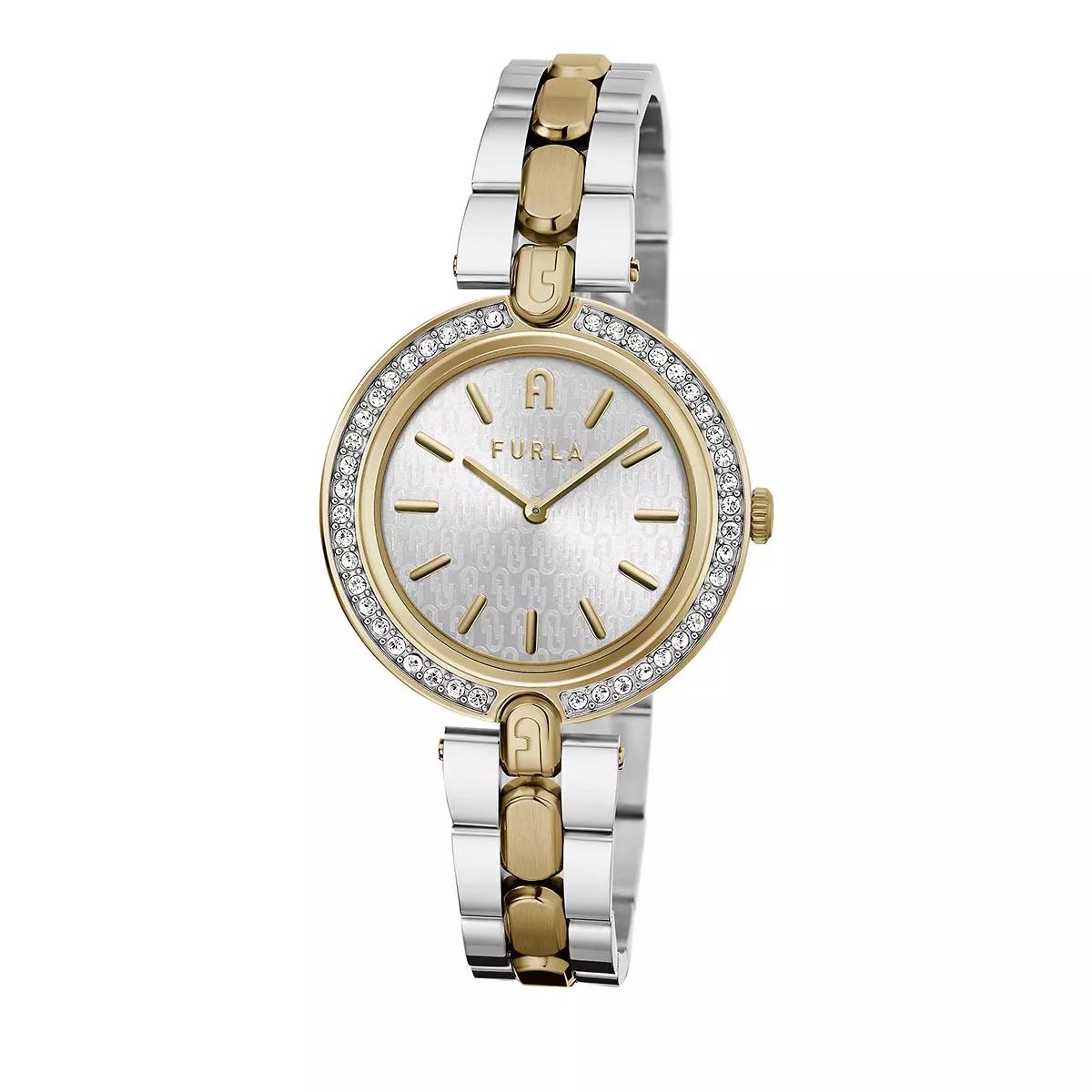 Furla Logo Links Ladies 2T Yellow Gold/Silver | Quartz Watch