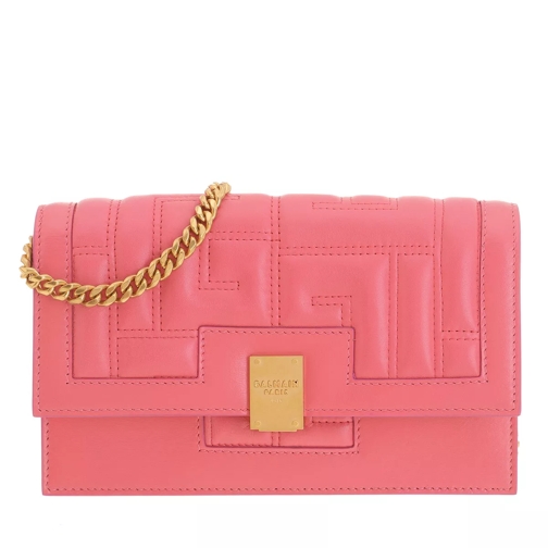 Balmain Mini 1945 Shoulder Bag Quilted Leather Salmon Pink Minitasche