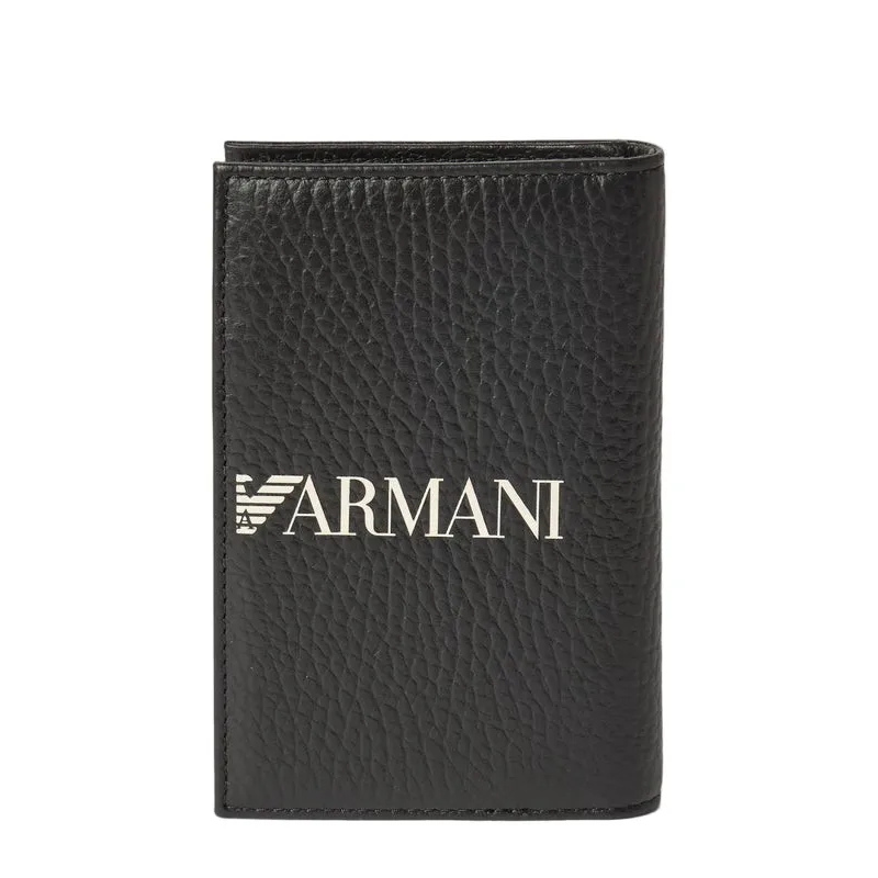 Emporio Armani Geldbörse Black Leather Card Holder Black