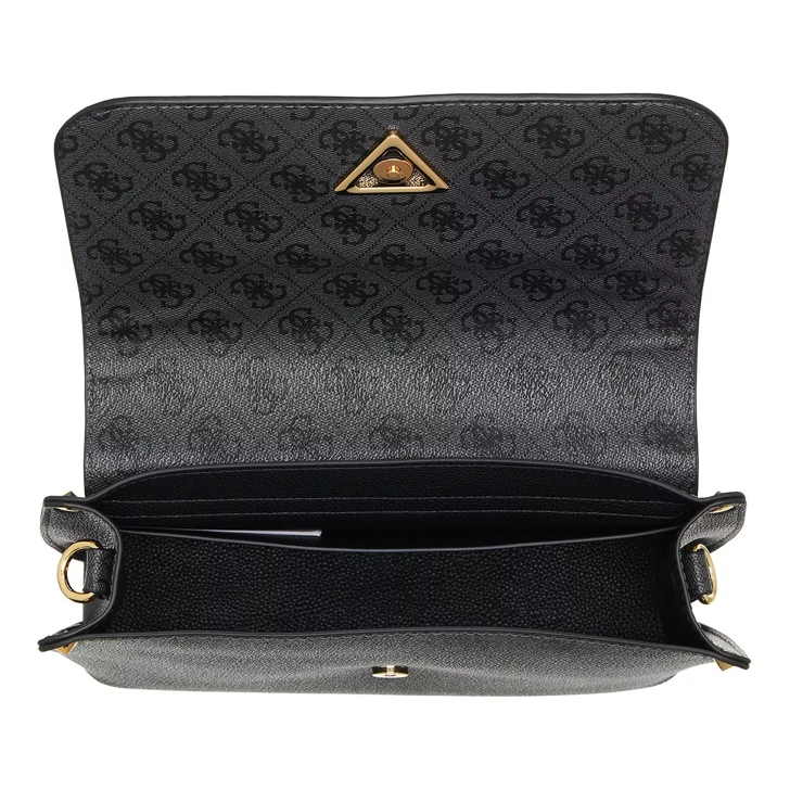 Guess Meridian Flap Crossbody Coal Logo | Crossbody Bag