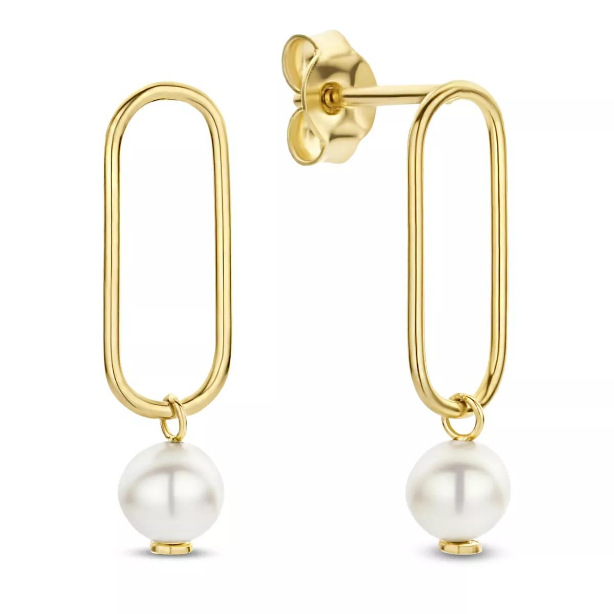 Isabel Bernard Ohrringe - Belleville Luna 14 Karat Ear Studs With Freshwater - Gr. unisize - in Gold - für Damen