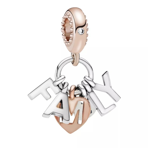 Pandora Family Buchstaben Charm-Anhänger Sterling silver and 14k rose gold-plated Anhänger