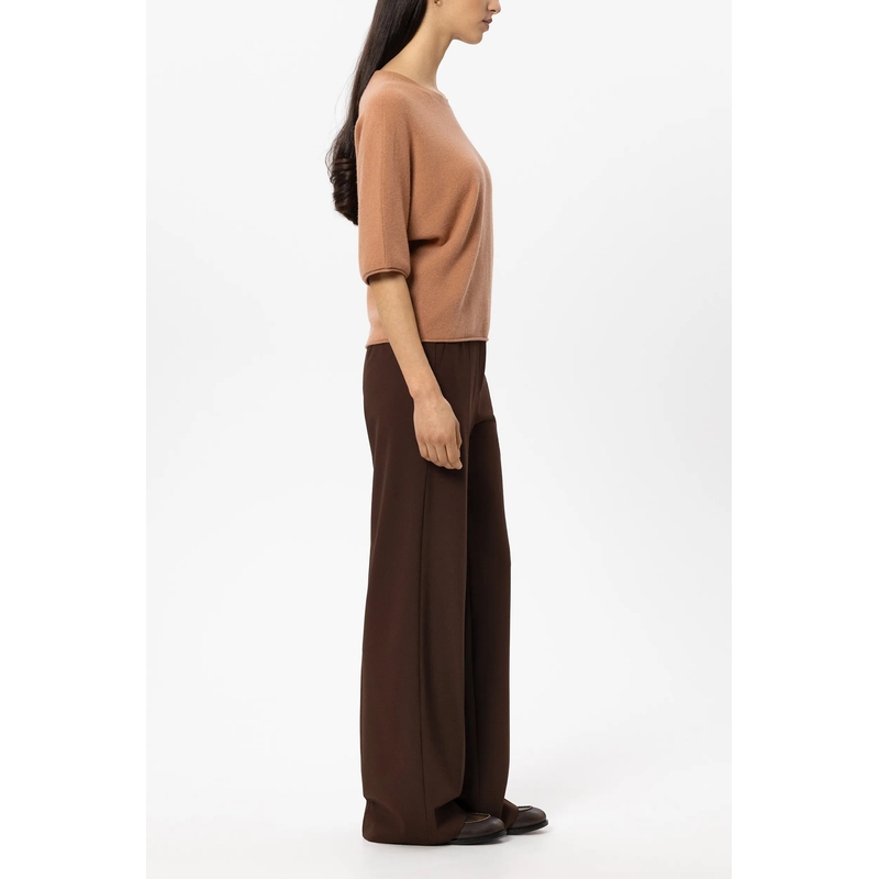 Luisa Cerano Stoffen broek Wideleg-Pants mit Bundfalten marone(Image 3)