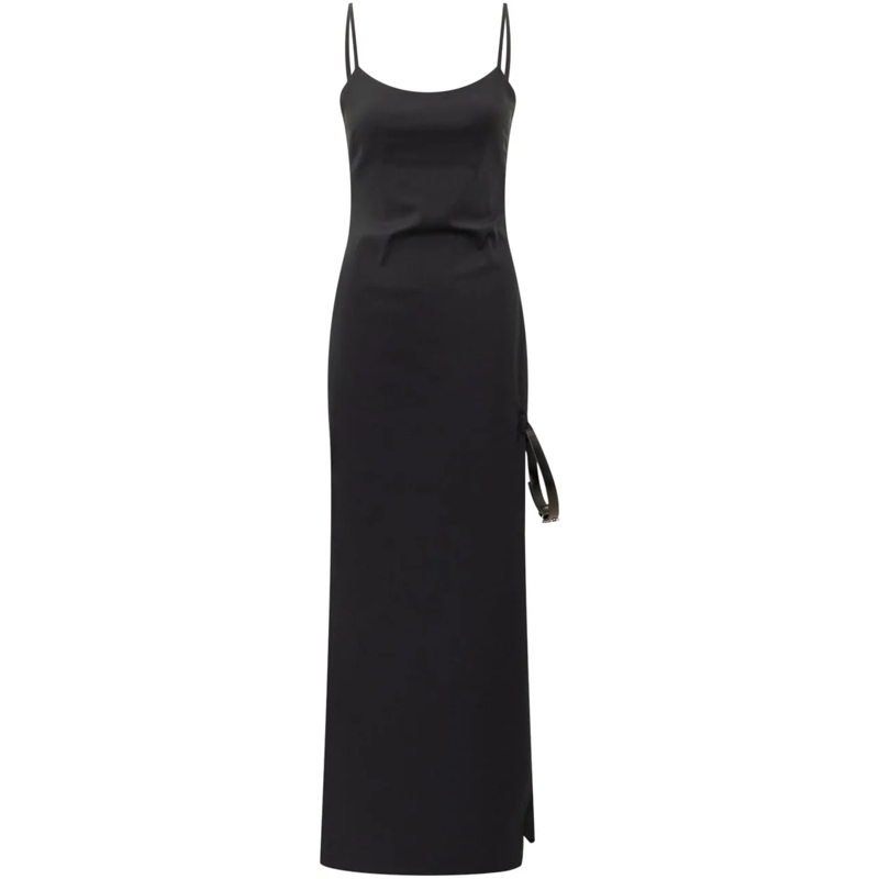 Coperni Maxikleid Coperni Abito Lungo Nero con Spalline Sottili schwarz