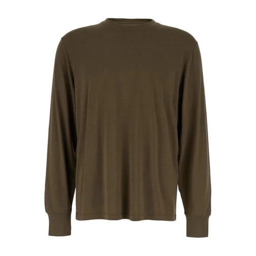 Tom Ford Military Green Long Sleeve T-Shirt In Lyocel Green 