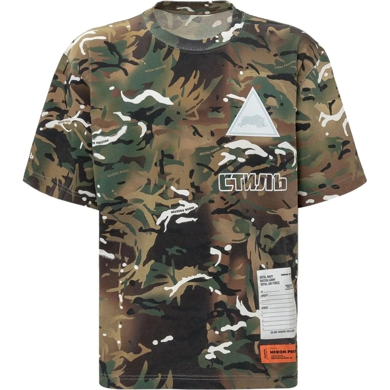 Heron Preston T-shirt Camouflage T-Shirt Green