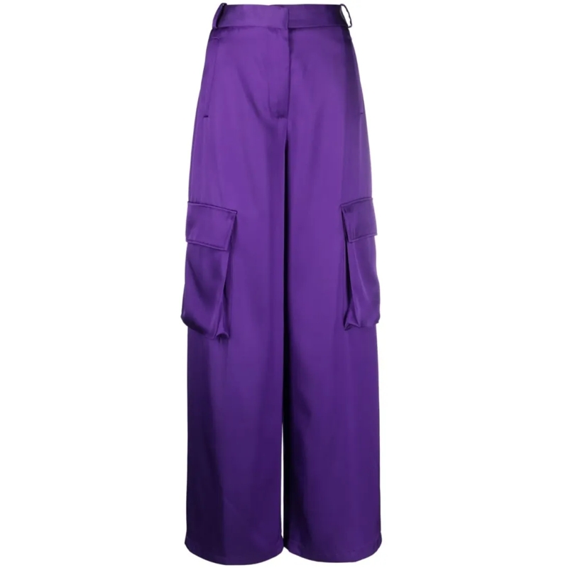 Versace  Orchid Purple Wide-Leg Cargo Trousers Purple