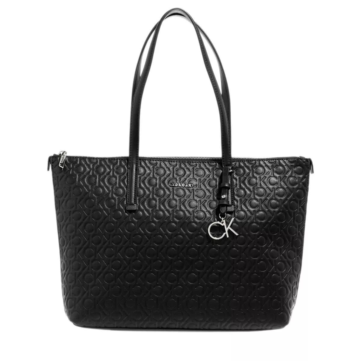 Calvin Klein Must Shopper Medium Embossed Mono Black | Shopper