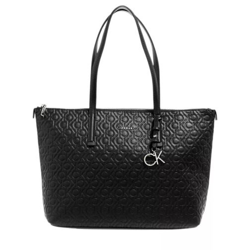 Calvin Klein Must Shopper Medium Embossed Mono Black Shopping Bag
