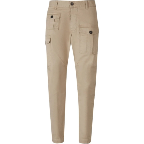 Dsquared2  Cotton Cargo Trousers taupe