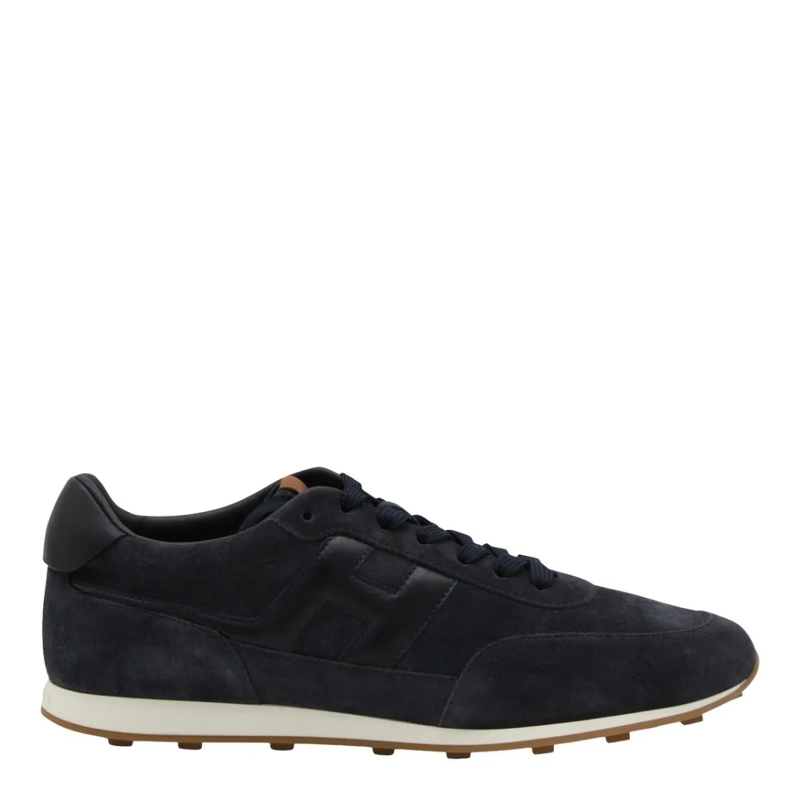 Hogan Lage-top sneaker Low-Profile Navy Suede Sneakers Black