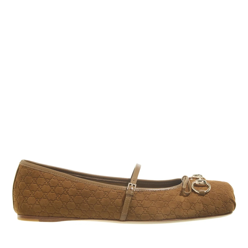 Gucci Ballerinas Horsebit Ballerina Brown