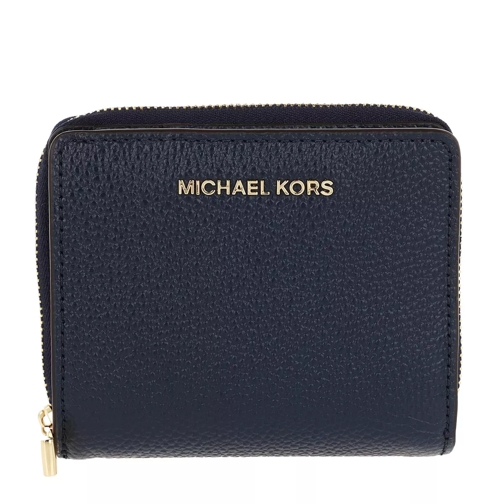 MICHAEL Michael Kors Jet Set MD Ziparound Snap Wallet Navy Portemonnaie mit Zip-Around-Reißverschluss