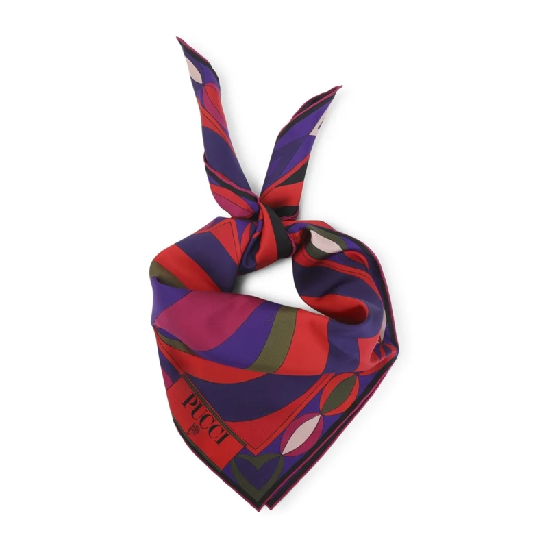 Pucci Écharpe légère Geometric Silk Scarf With Vibrant Color Palette An Multicolor