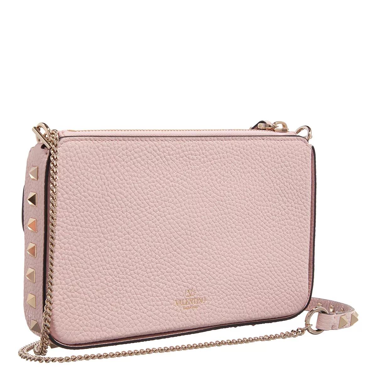 Valentino Garavani Pochettes Rockstud Pouch in poeder roze