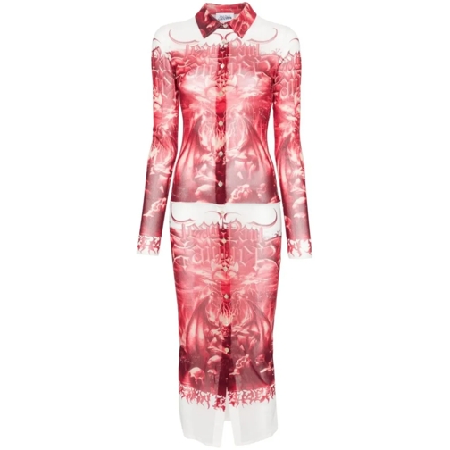 Jean Paul Gaultier Midi-Kleider Dress With Print Multicolor