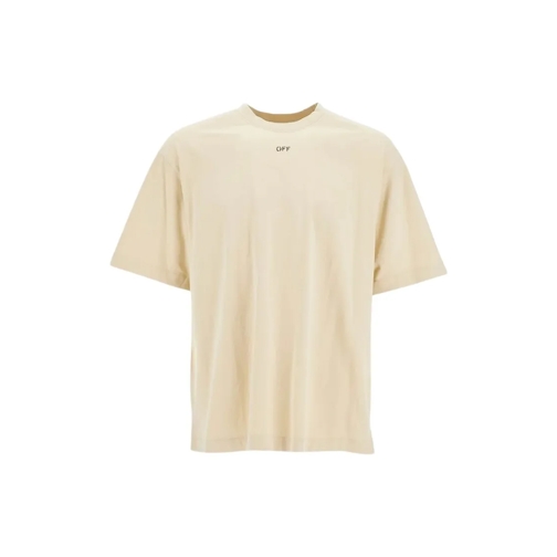 Off-White T-shirts Stamp Skate Crewneck T-Shirt Neutrals