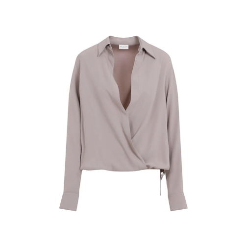 Dries Van Noten Pink Cedal Blouse Grey Blusen