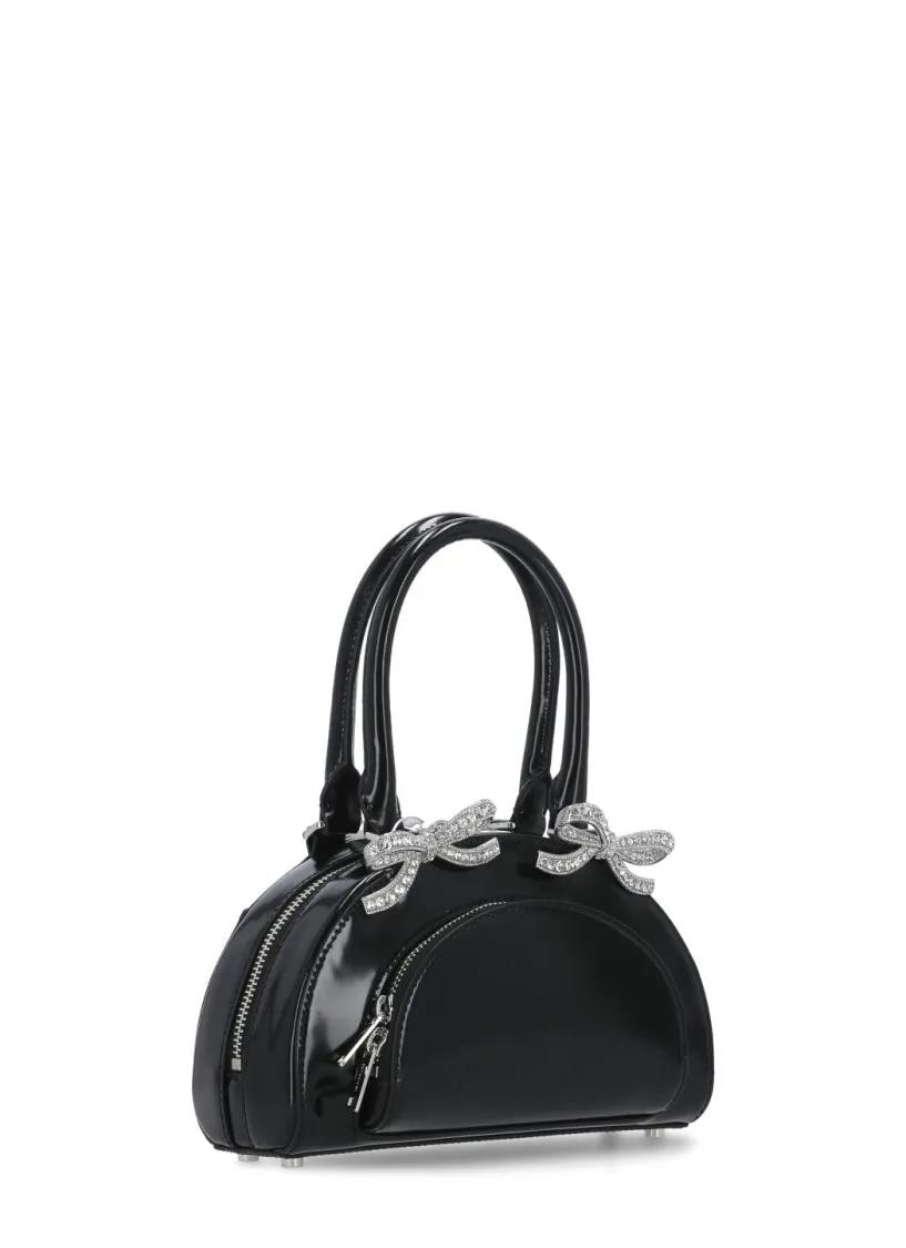 Self-portrait Clutches Leather Mini Hand Bag in zwart