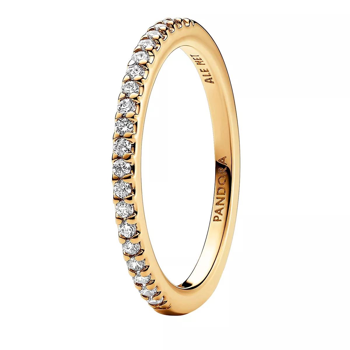 Pandora gold rings on sale with diamonds