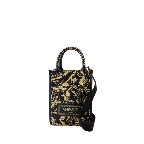 Versace Fourre-tout Athena Shopper Bag - Leather - Black Black