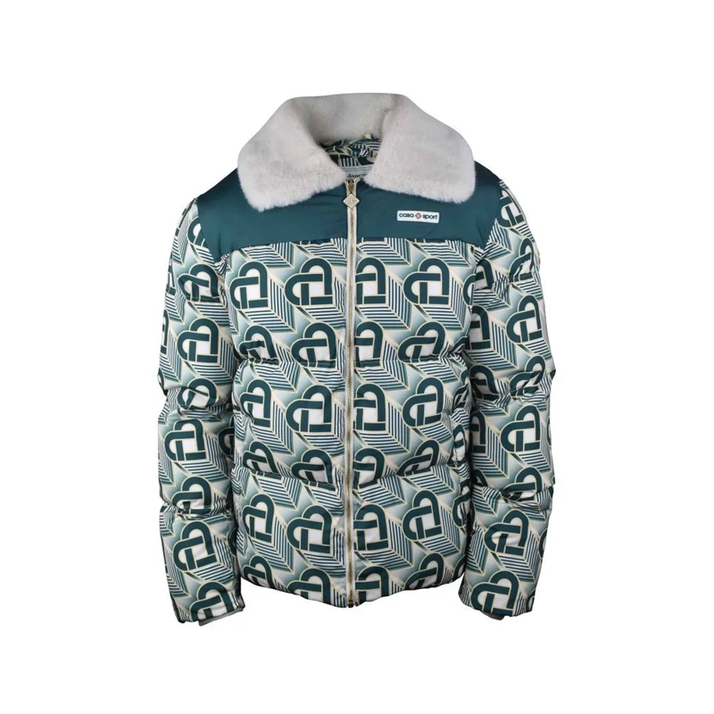 Casablanca Daunenjacke Quilted Green Monogram Jacket Grey