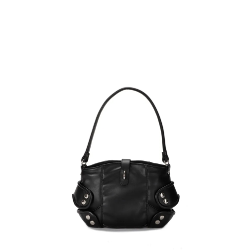 RANDOM IDENTITIES Schultertasche Shoulder Bag With Hook Closure Black