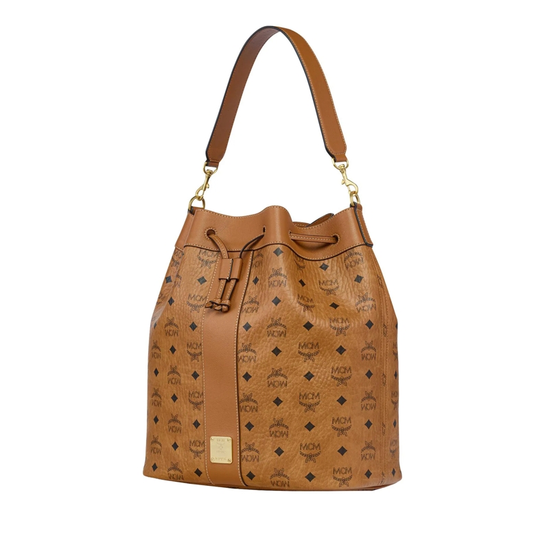 MCM Sac reporter Dessau Vi Drawstring Lrg Co Cognac(Image 8)