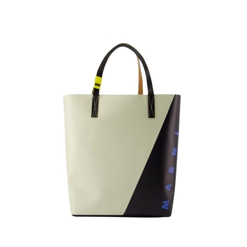 Marni N/S Shopper Bag - Synthetic - White/Black White Sporta