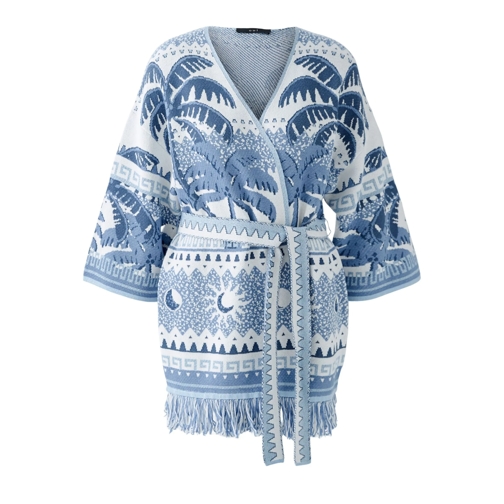Oui Strickjacke Strickjacke blau