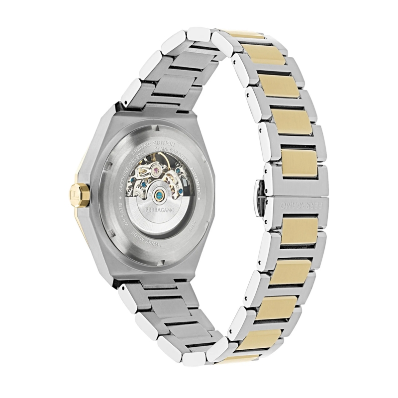 Salvatore Ferragamo Automatikuhr Mechanische Analoguhr Versilia Automatic Skeleton silber(Image 4)