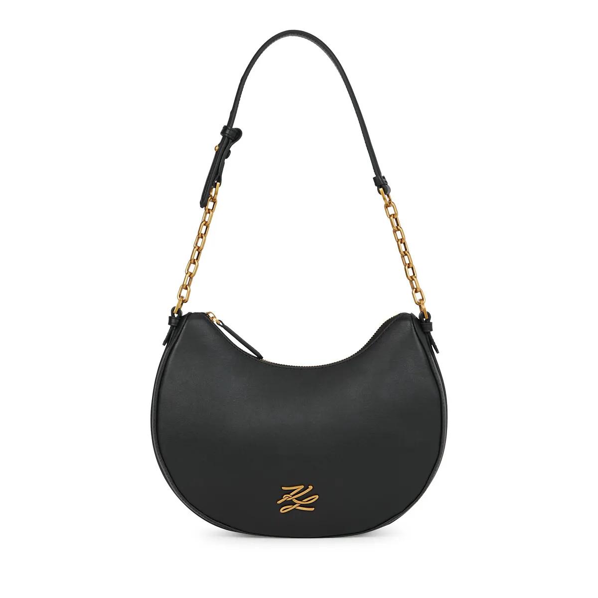 Karl Lagerfeld Hobo Bags - K/Autograph Medium Moon Bag - Gr. unisize - in Schwarz - für Damen