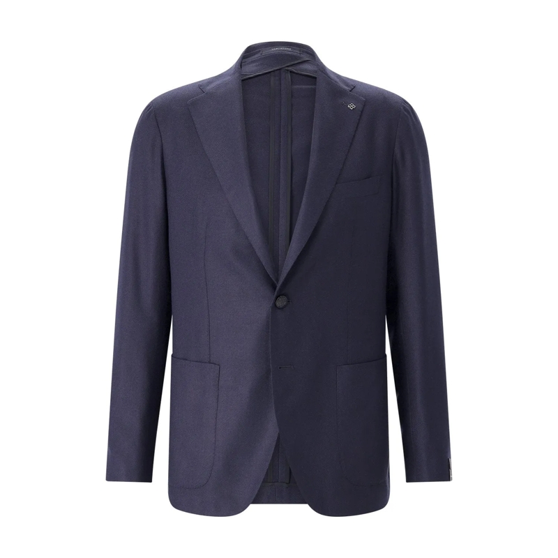 Tagliatore Blazer Sakko aus Seide blau(Image 2)