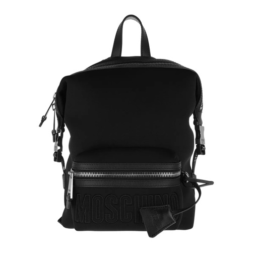 Moschino Logo Backpack Black Zaino