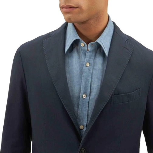 Boglioli Vestes en duvet Straight Cotton Blazer blau (Image 4)